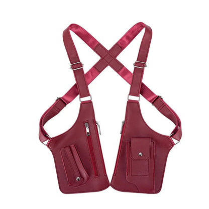 Anti-Theft PU Leather Chest Bag