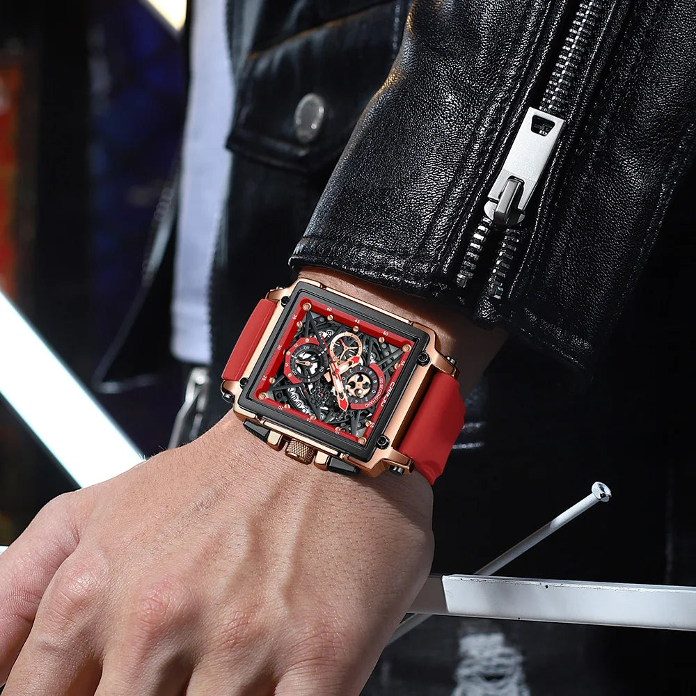 Men’s Square Chronograph Sports Watch