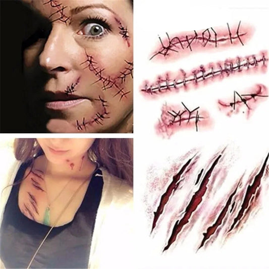 Halloween Zombie Acars Tattoos Sticker