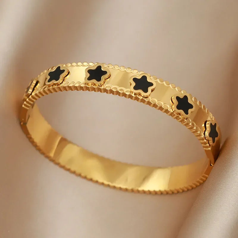 Gold Letter Cuff Bracelet