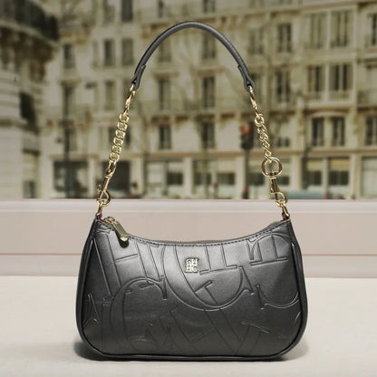 Moon-Shaped PU Crossbody Bag