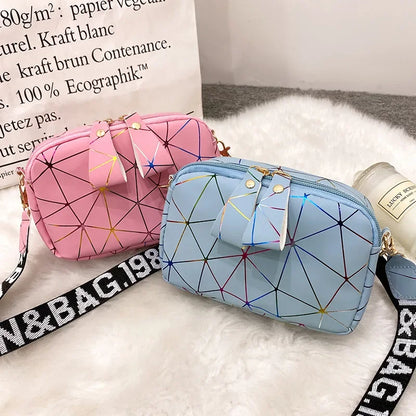 Geometric PU Crossbody Bag