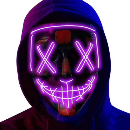 Glowing EL Wire Light-Up Mask