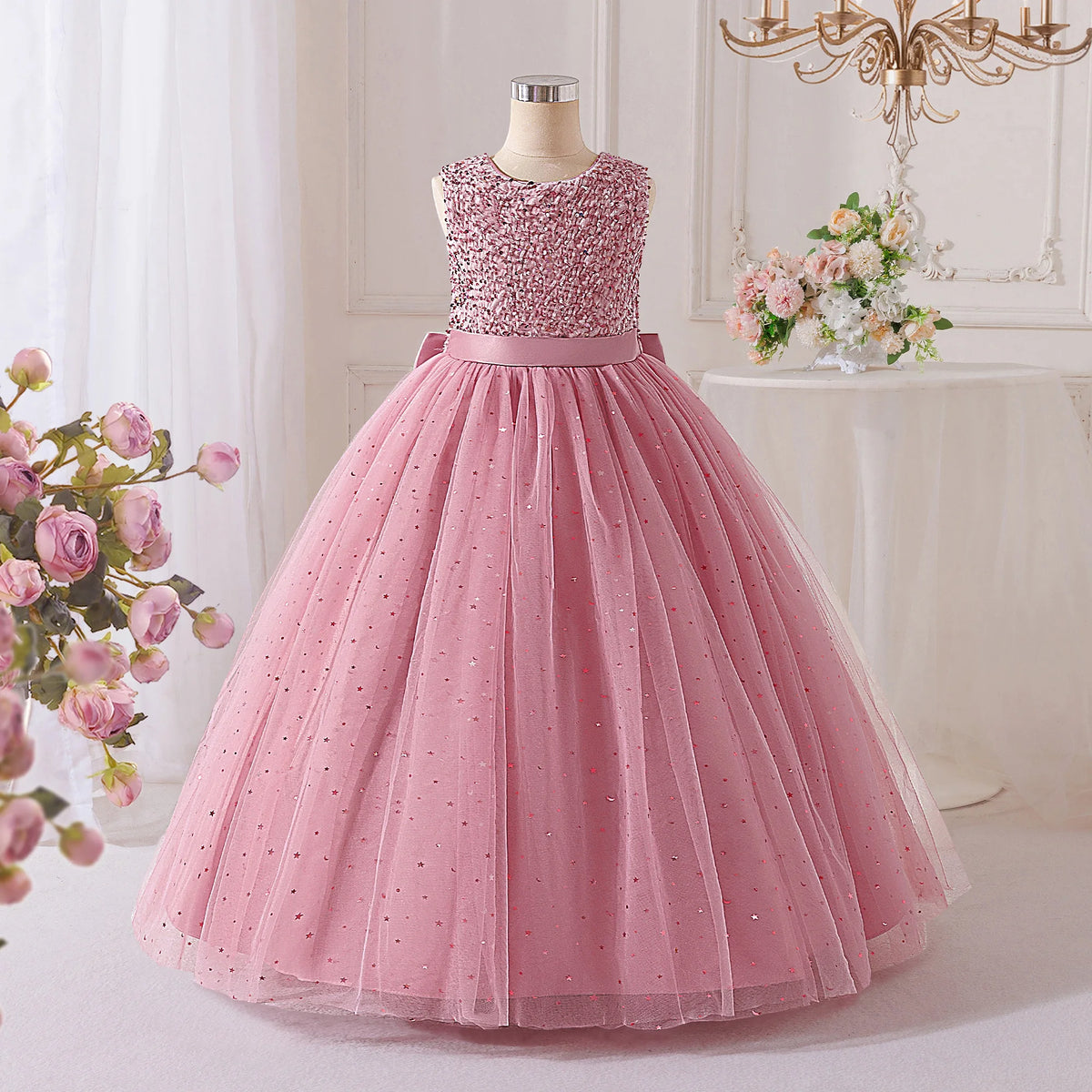 Floral Sequin Dress