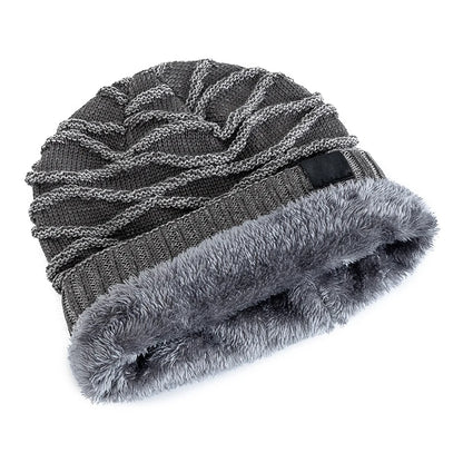 Slouchy Fur-Lined Winter Beanie