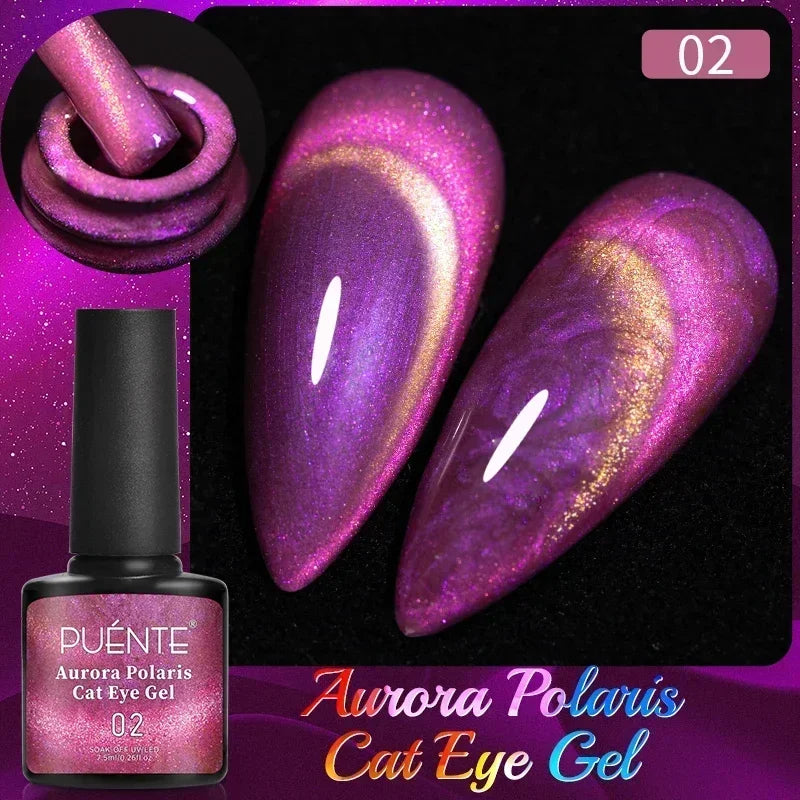 Wine Red Cat Eye Gel Polish