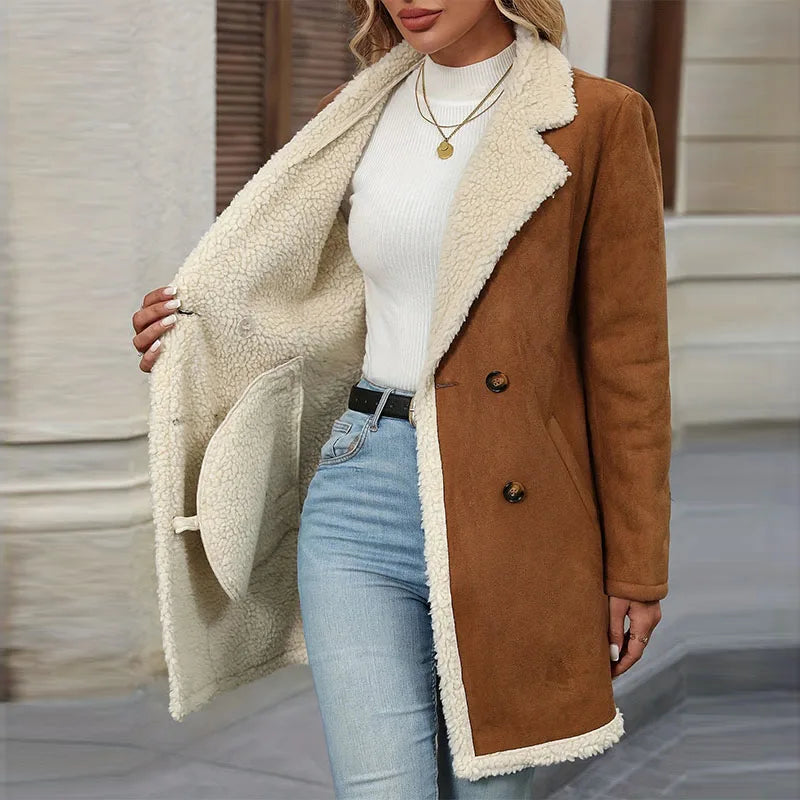 Fleece-Lined Suede Jacket
