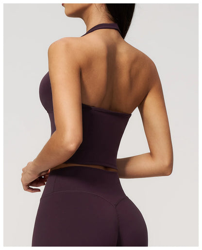 Hanging Neck Yoga Tops Sports