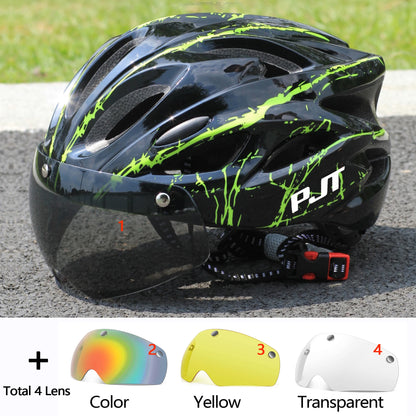 Magnetic Goggle PC Shell Bike Helmet