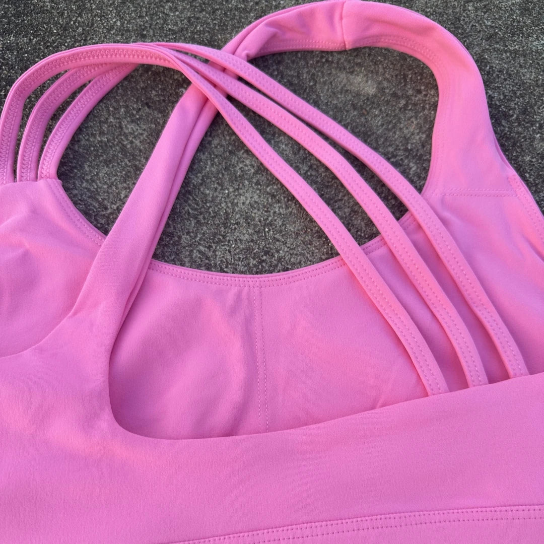 Solid Color Cross Back Fitness