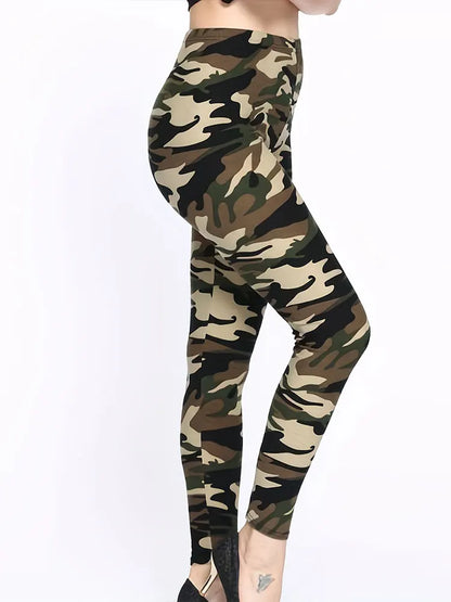 Low-Waist Camo Print Leggings