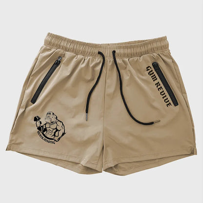 Double Zipper Pocket Training Shorts