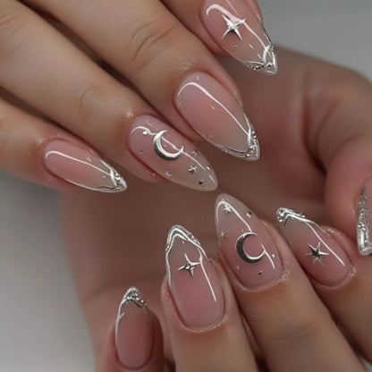 24Pcs French Ballerina Nail Tips