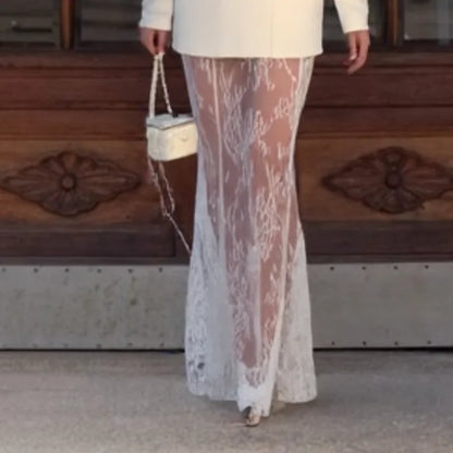 Mesh Skirt Office Outfit