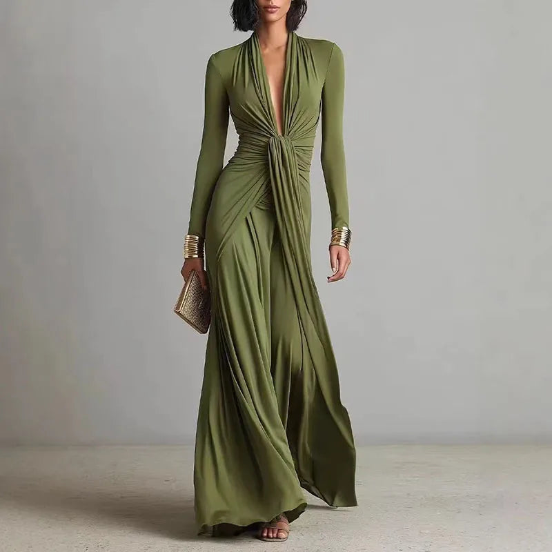 Hollow Out V-Neck Dress
