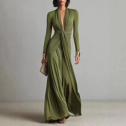 Hollow Out V-Neck Dress