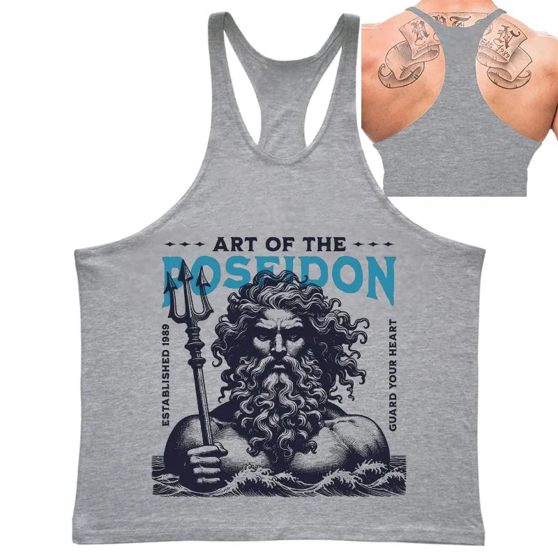Poseidon Art Graphic Stringer Vest