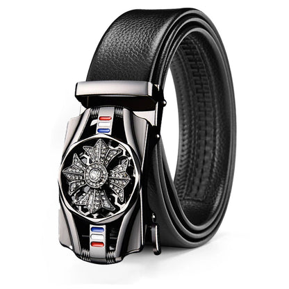 Genuine leather automatic belt