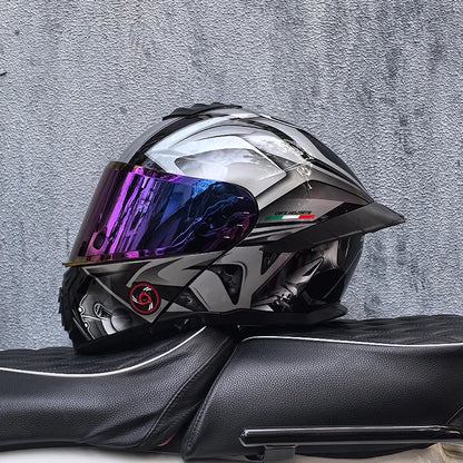 ORZ-B08A Glossy Mecha Racing Helmet