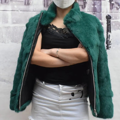 Rabbit Fur Bolero Jacket