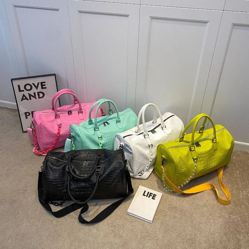 PU Leather Boston Bag