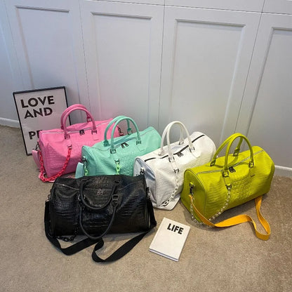 PU Leather Boston Bag