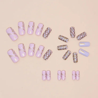 French Square Press-On Nails