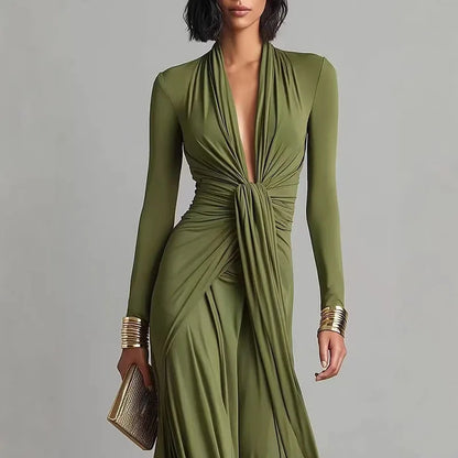 Hollow Out V-Neck Dress
