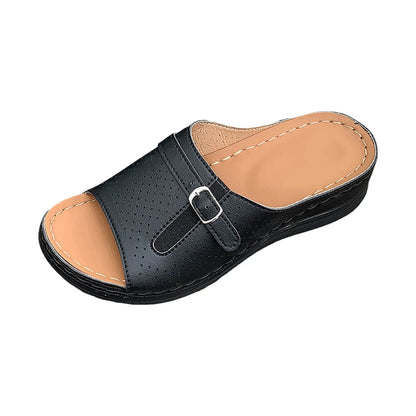 Feather Wedge Sandals