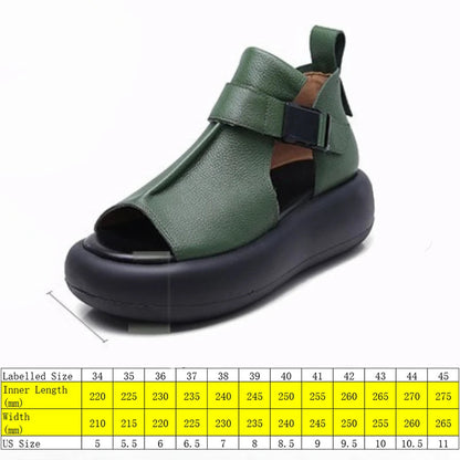 Leather Wedge Sandals