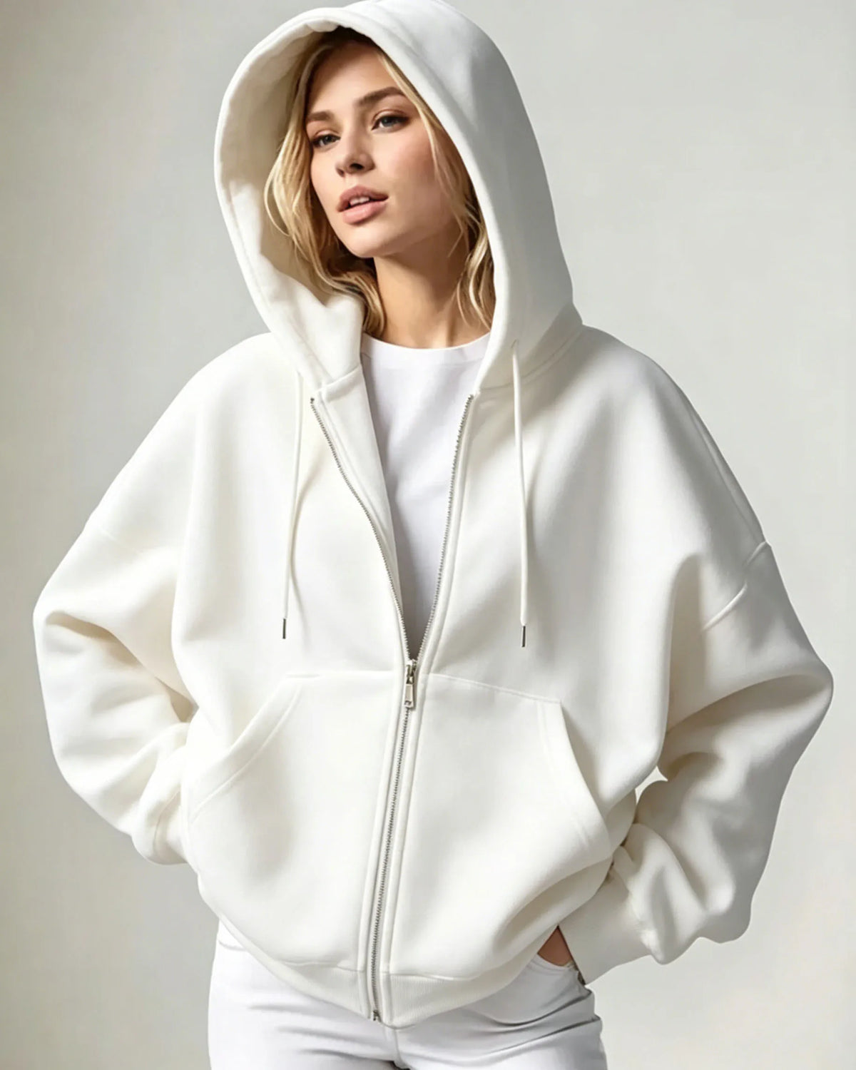 Full-Zip Pocket Hoodie