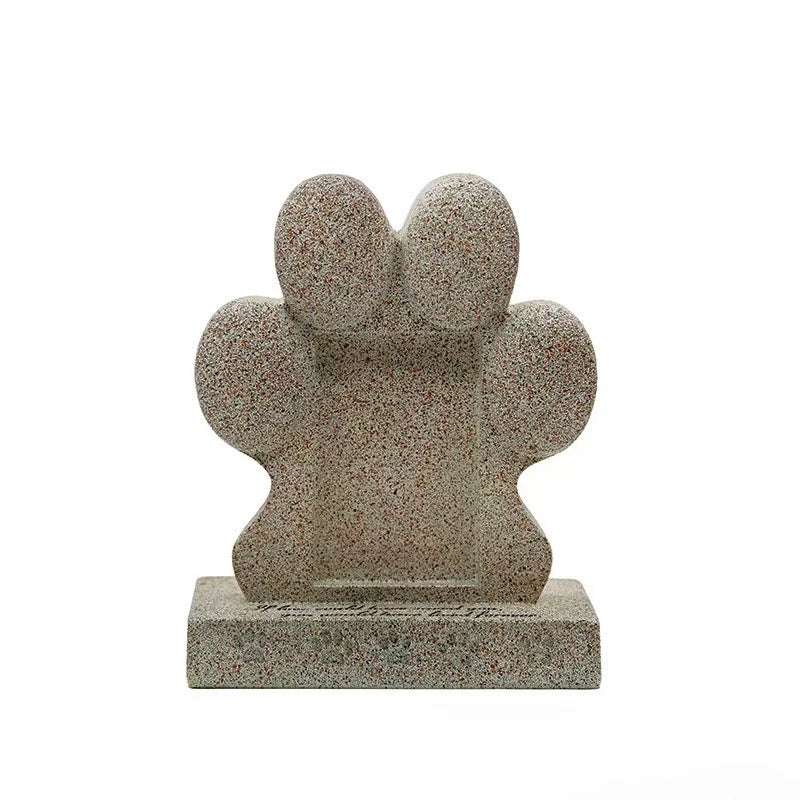 Resin Pet Paw Memorial Stone