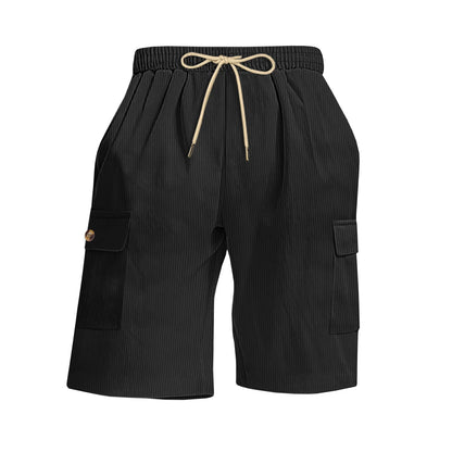 Corduroy Multi-Pocket Cargo Shorts