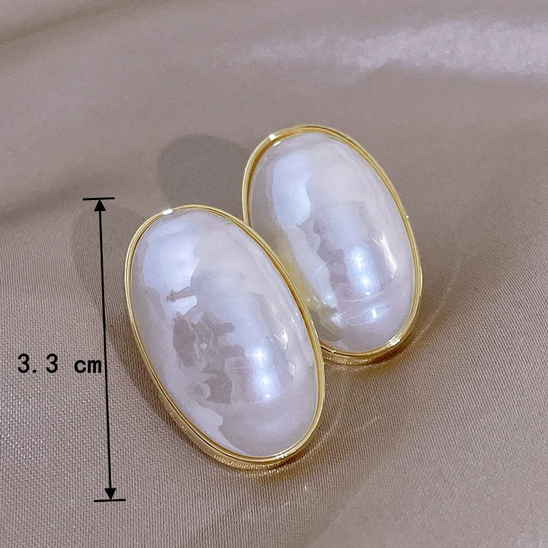 Pearl Geometric Earrings