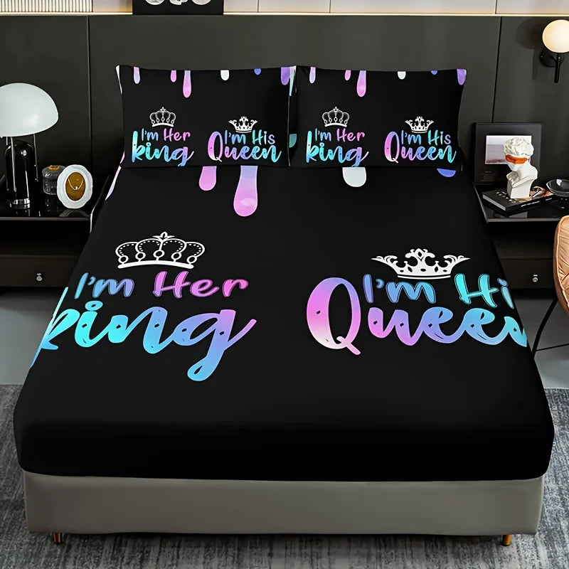 Black Fitted Bed Sheet