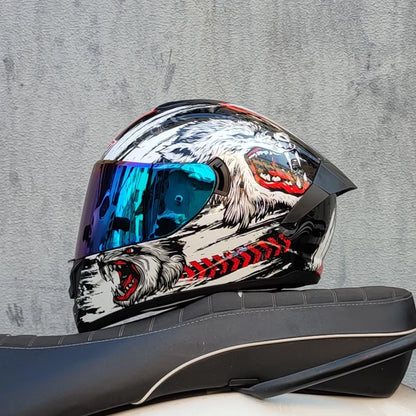 Double-Visor Full-Face Racing Helmet