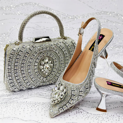 Italian Butter-fly Design Sandals with Bag