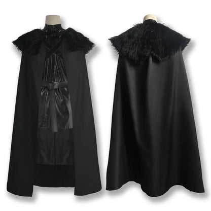Black Leather Cloak Costume Set