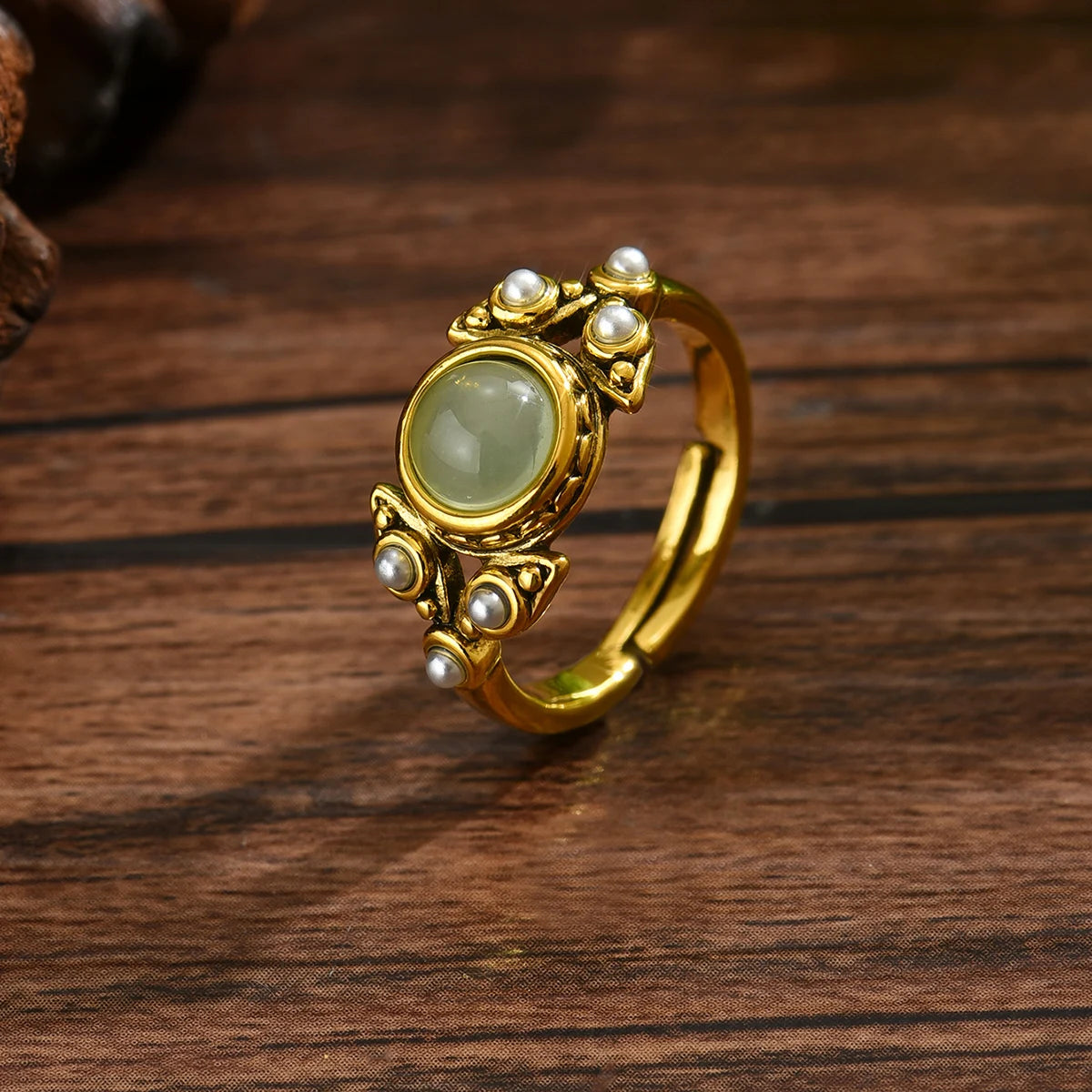 Retro Bohemian Copper Metal Pearl Jewelry Set