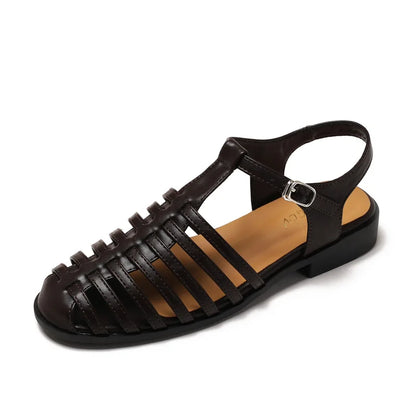 Roman-Style T-Strap Gladiator Sandals
