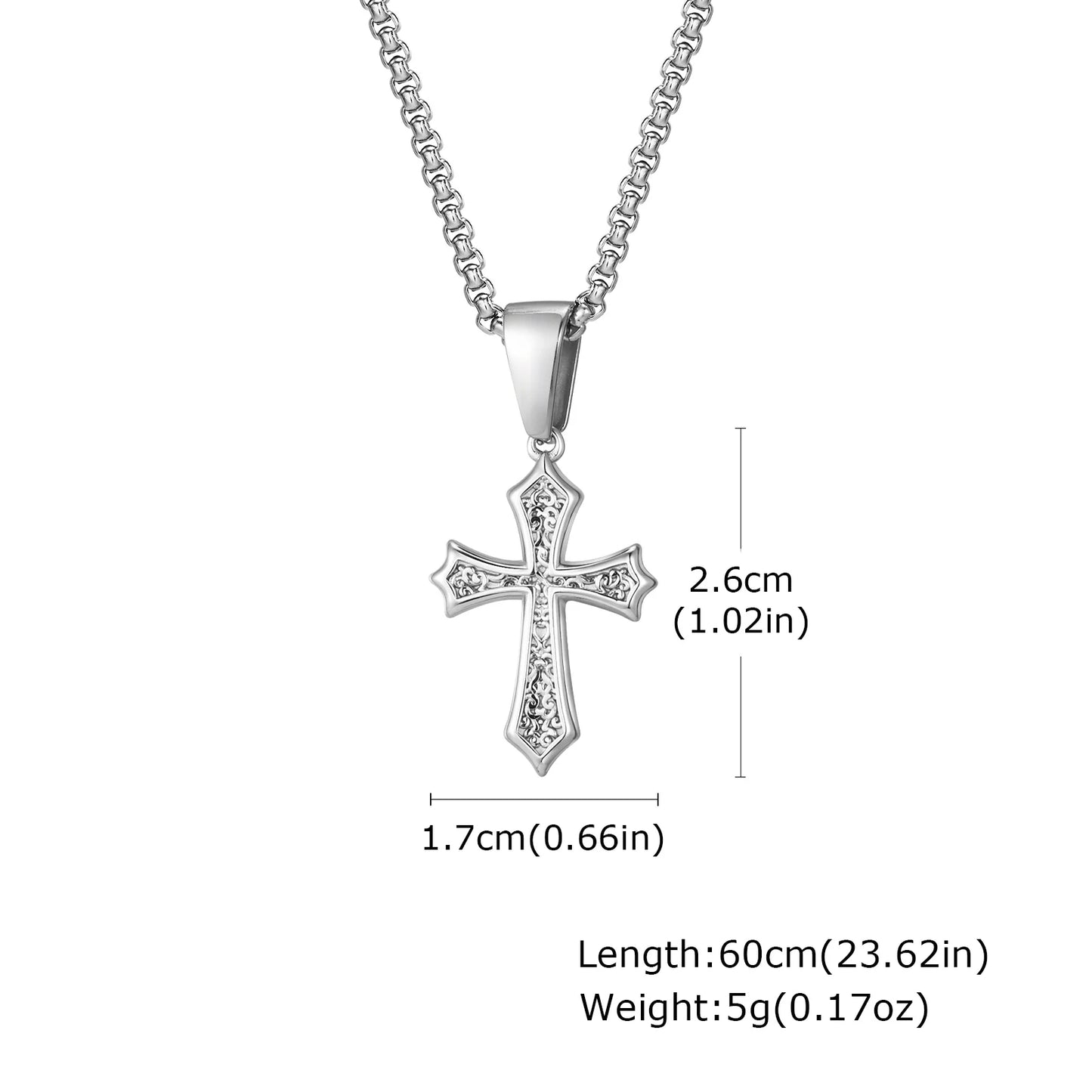 Metal Stainless Steel Cross Necklace Street Party