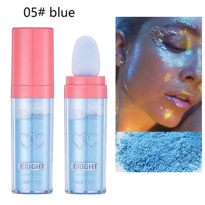 Body Glitter Highlighter Powder Puff