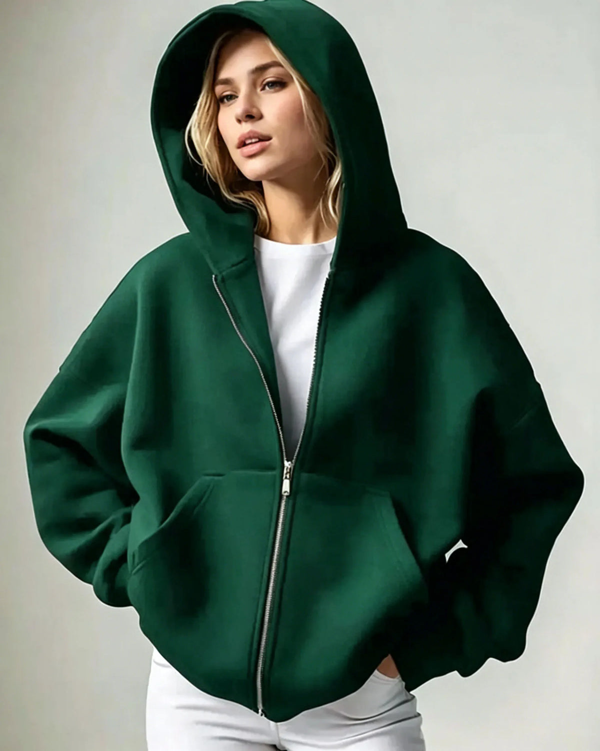 Full-Zip Pocket Hoodie