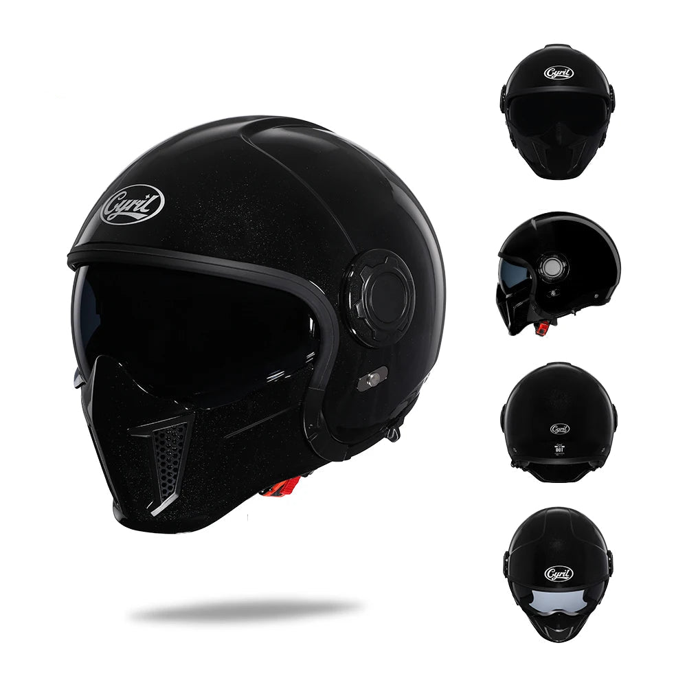 CYRIL Double-Lens Modular Open-Face Helmet