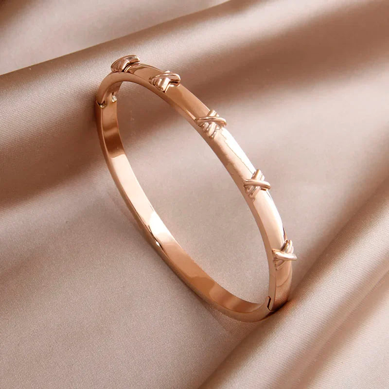 Gold Letter Cuff Bracelet