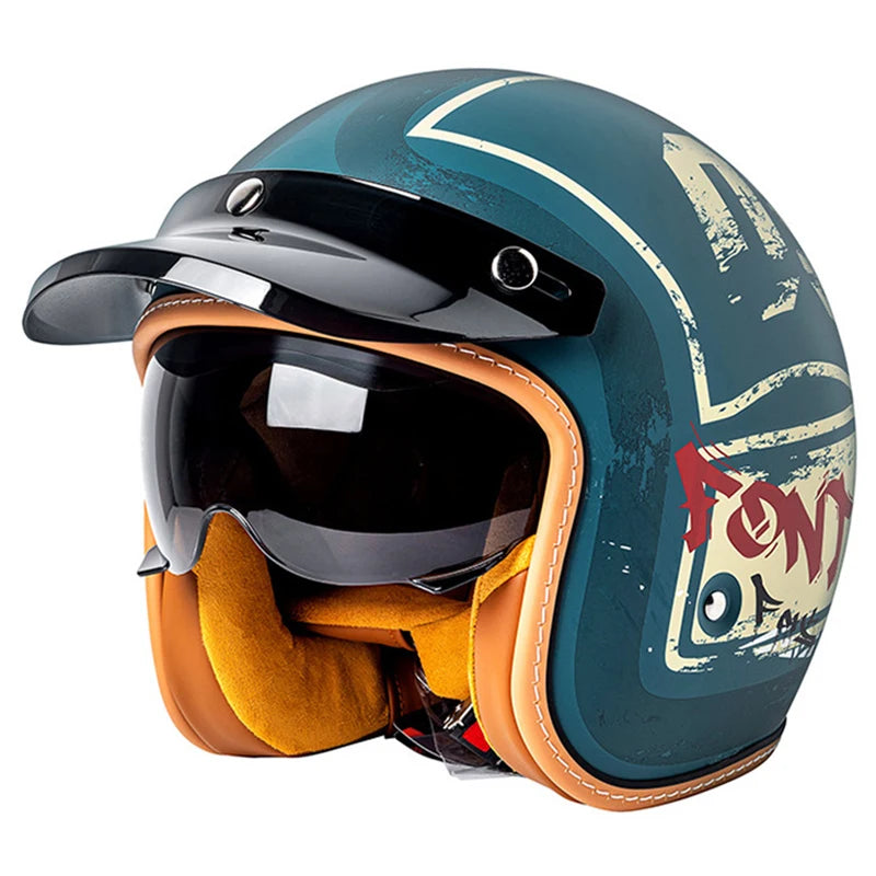 Semi-Open Jet Motorcycle Helmet