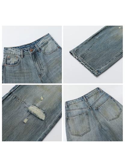 Hollow Wide Jeans