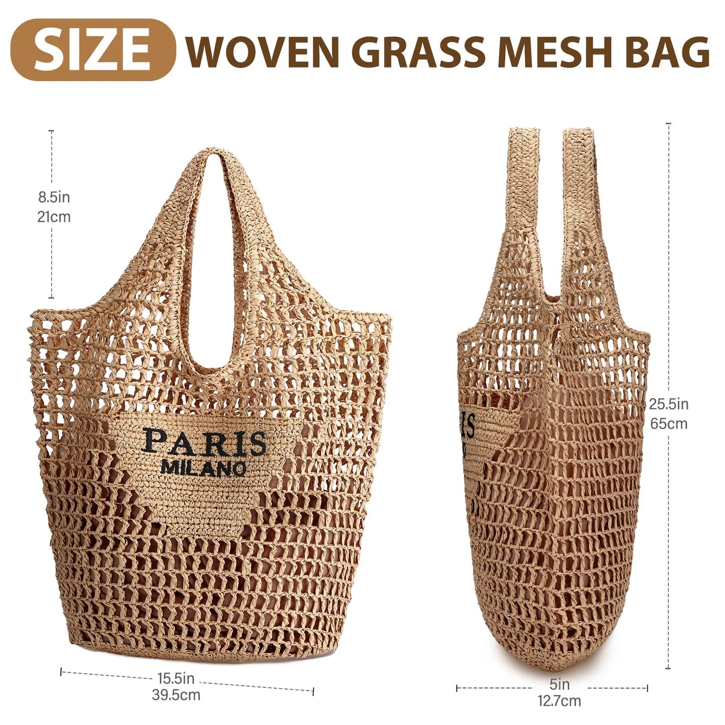 Woven Straw Beach Tote