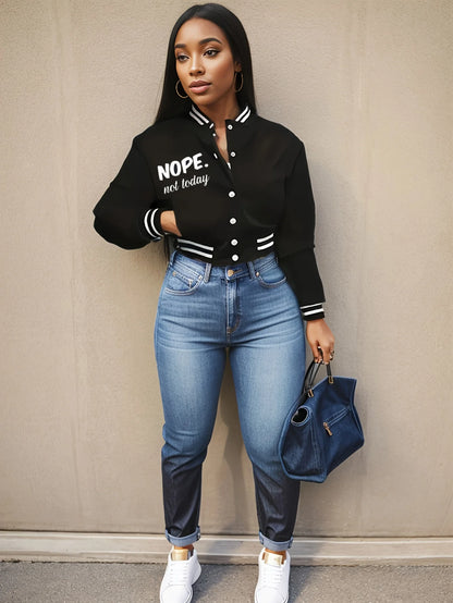 Single-Breasted Baseball Jacket