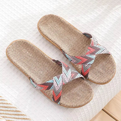 Striped Hemp Flip Flops